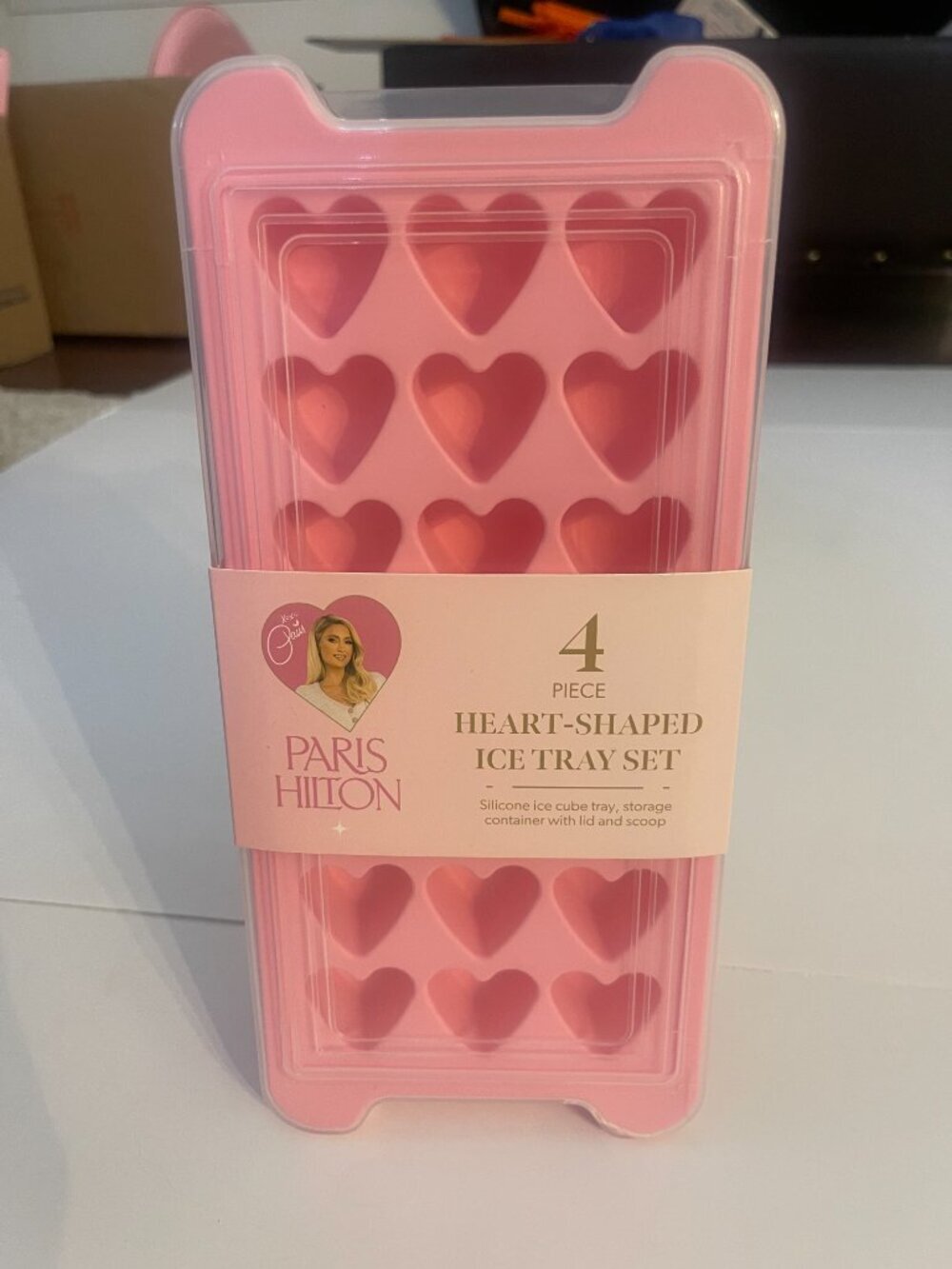 Paris Hilton Pink Heart-Shaped Ice Tray Set NIB